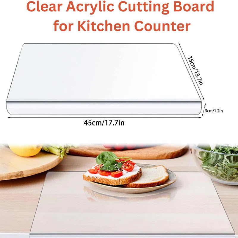 Non-Slip Acrylic Kitchen Chopping Board WEM Support (www.WEM.support)