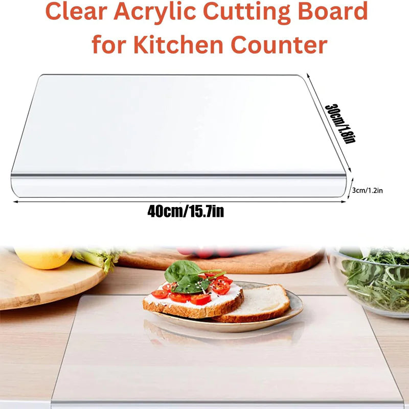 Non-Slip Acrylic Kitchen Chopping Board WEM Support (www.WEM.support)