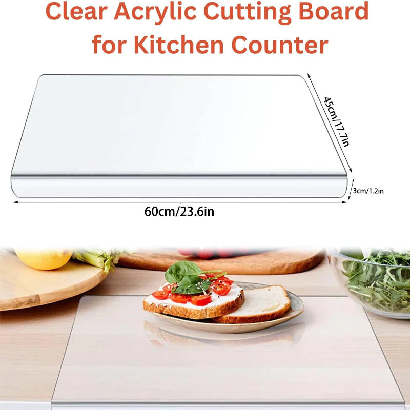Non-Slip Acrylic Kitchen Chopping Board WEM Support (www.WEM.support)