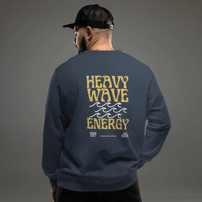 Men's Heavy Wave Energy Organic Sweatshirt WEM Support (www.WEM.support)