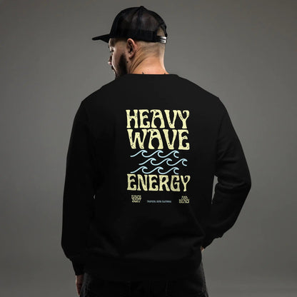 Men's Heavy Wave Energy Organic Sweatshirt WEM Support (www.WEM.support)