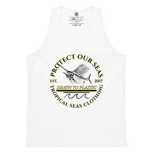 Men’s Premium Death to Plastic Tank Top WEM Support (www.WEM.support)