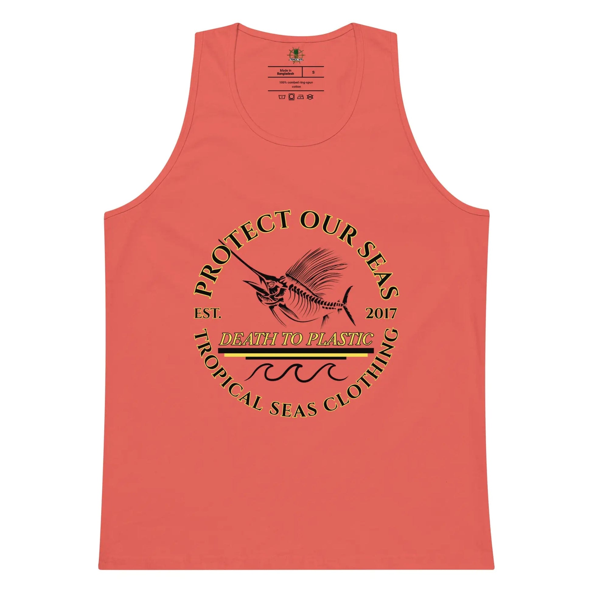 Men’s Premium Death to Plastic Tank Top WEM Support (www.WEM.support)