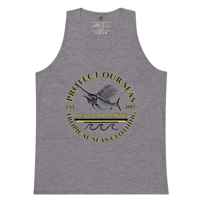 Men’s Premium Death to Plastic Tank Top WEM Support (www.WEM.support)