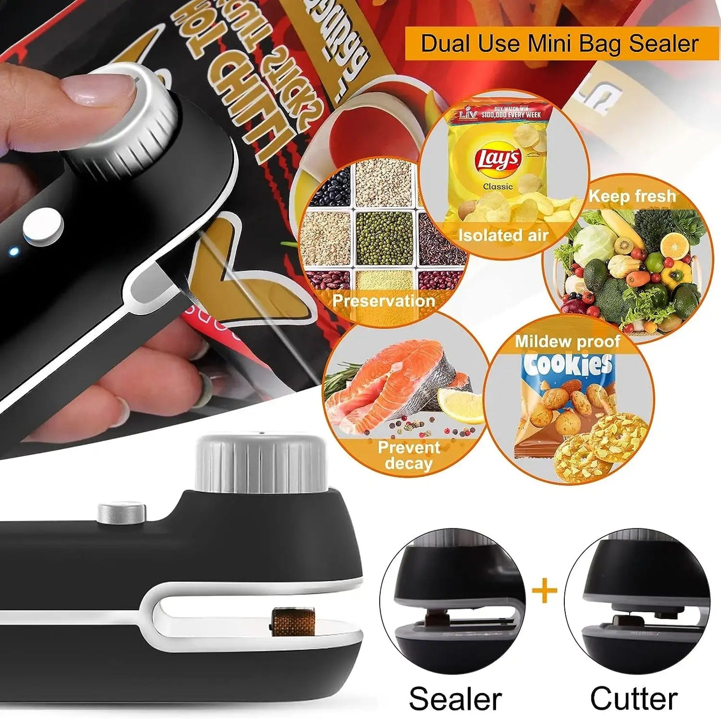 Rechargable Mini Heat Sealer WEM Support (www.WEM.support)