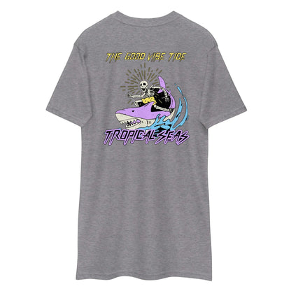 Men's Premium Tropical Neon Ride Shark T-shirt WEM Support (www.WEM.support)