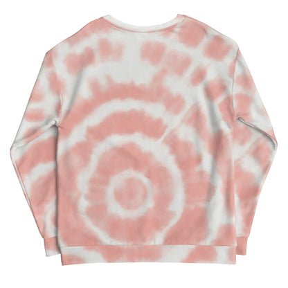 Peach Tie-Dye Vibe Tropical Sweatshirt WEM Support (www.WEM.support)