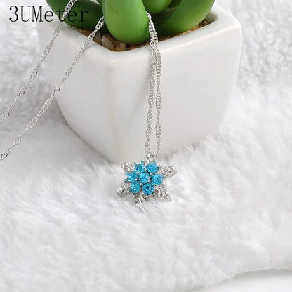 Snowflake Charm Necklace Set WEM Support (www.WEM.support)