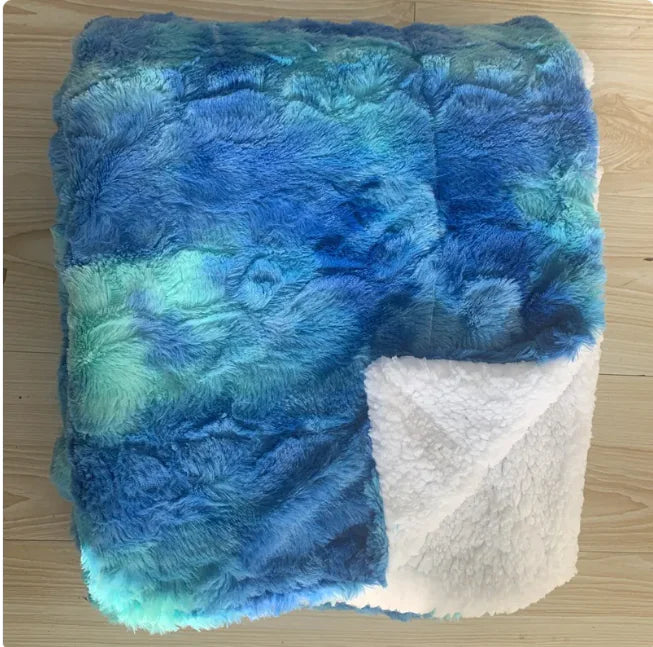 Thickened Flannel & Lamb Wool Double-Sided Blanket WEM Support (www.WEM.support)