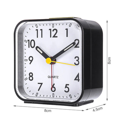 LED Desk Alarm Clock Nightlight Snooze Quiet Non Ticking Battery Powered Bedroom WEM Support (www.WEM.support)