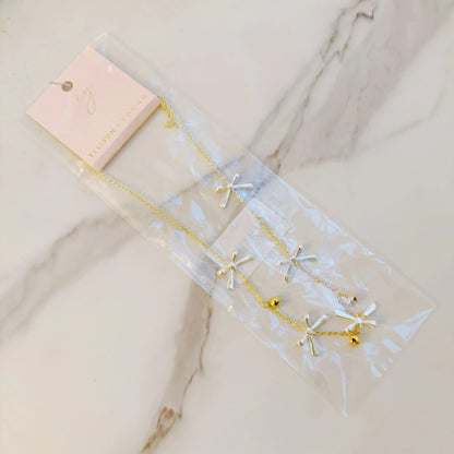 Bows And Bells Festive Necklace WEM Support (www.WEM.support)