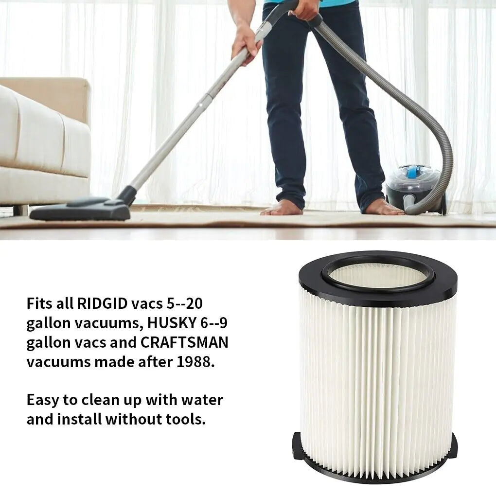 VF4000 Replacement RIDGID Wet/Dry Washable Vacuum Garage Shop Vac Pleated Filter WEM Support (www.WEM.support)
