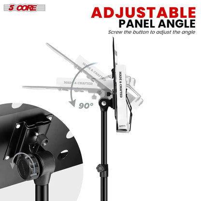 5Core Music Stand For Sheet Music Portable Tripod Adjustable Folding Note Holder BLACK WEM Support (www.WEM.support)