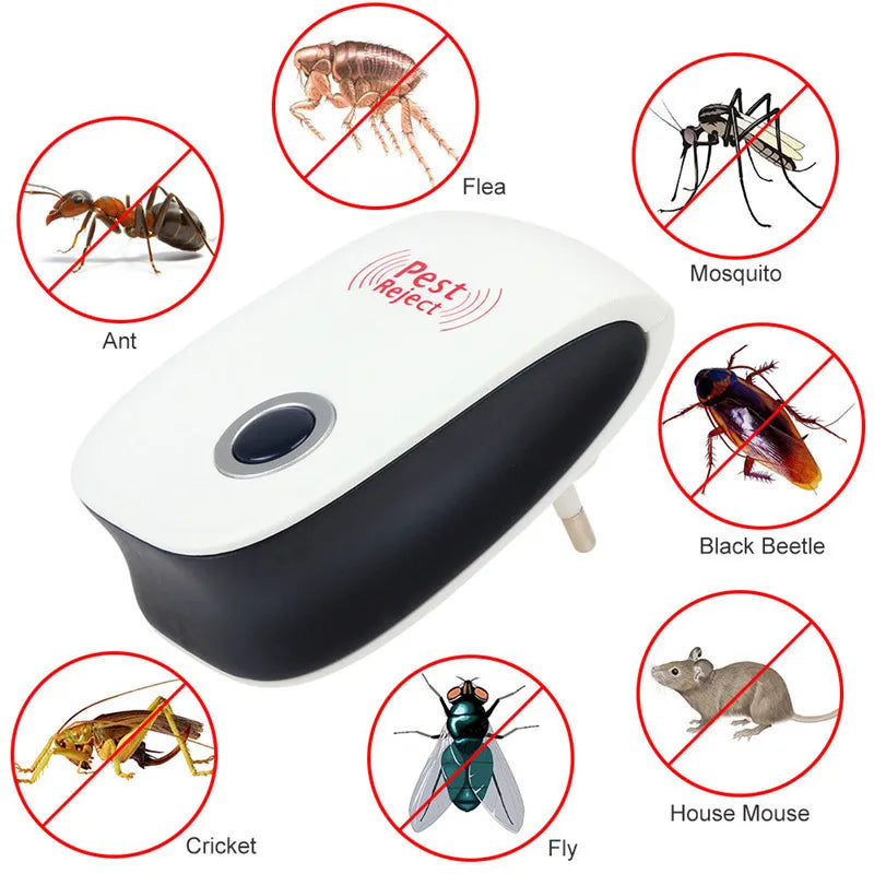 Electronic Ultrasonic Healthy Rechargeble Anti Mosquito Insect Pest Reject Mouse Repellent Repeller Practical Home EUUS Plug HejK.com