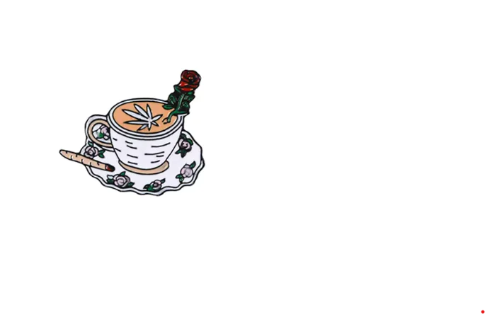 Cat & Coffee Enamel Pin Set WEM Support (www.WEM.support)