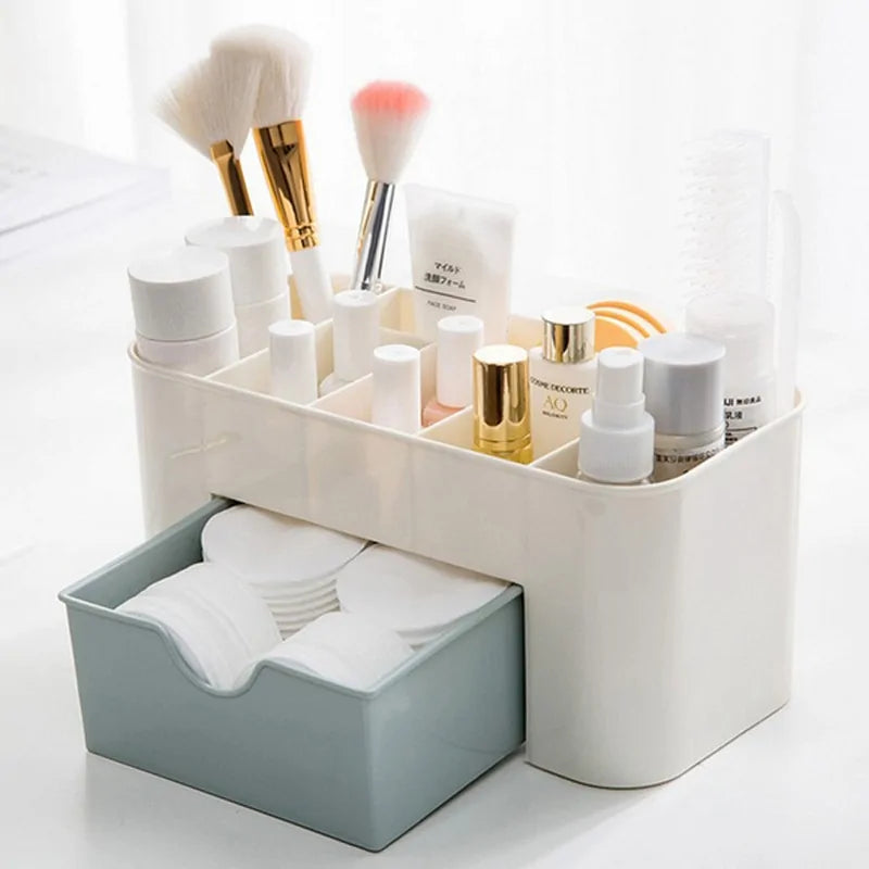 Double Layer Plastic Makeup Organizers Storage Box WEM Support (www.WEM.support)