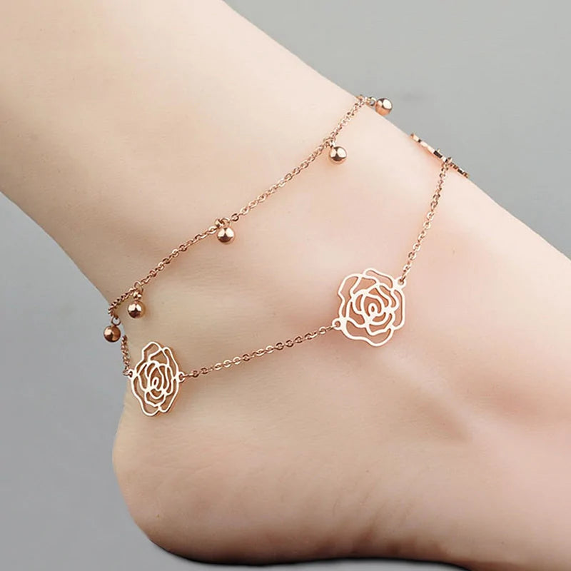 Minimalist Rose Anklet WEM Support (www.WEM.support)