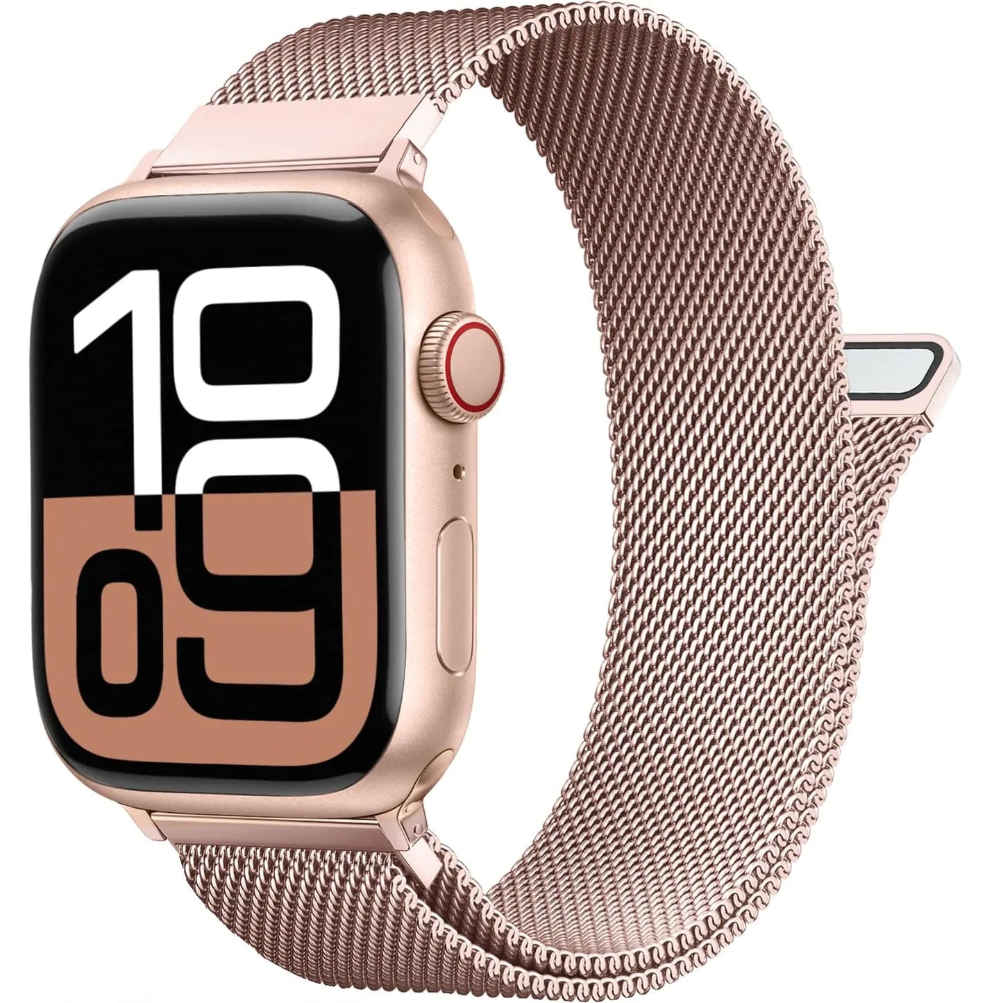 Patented Milanese Loop Compatible with Apple Watch Band 46mm 44mm 45mm 49mm 38mm 40mm 41mm 42mm for Women Men, Magnetic Stainless Steel Clasp for iWatch Bands Series SE 10 9 8 7 6 5 4 3 Ultra 2 1 HejK.com