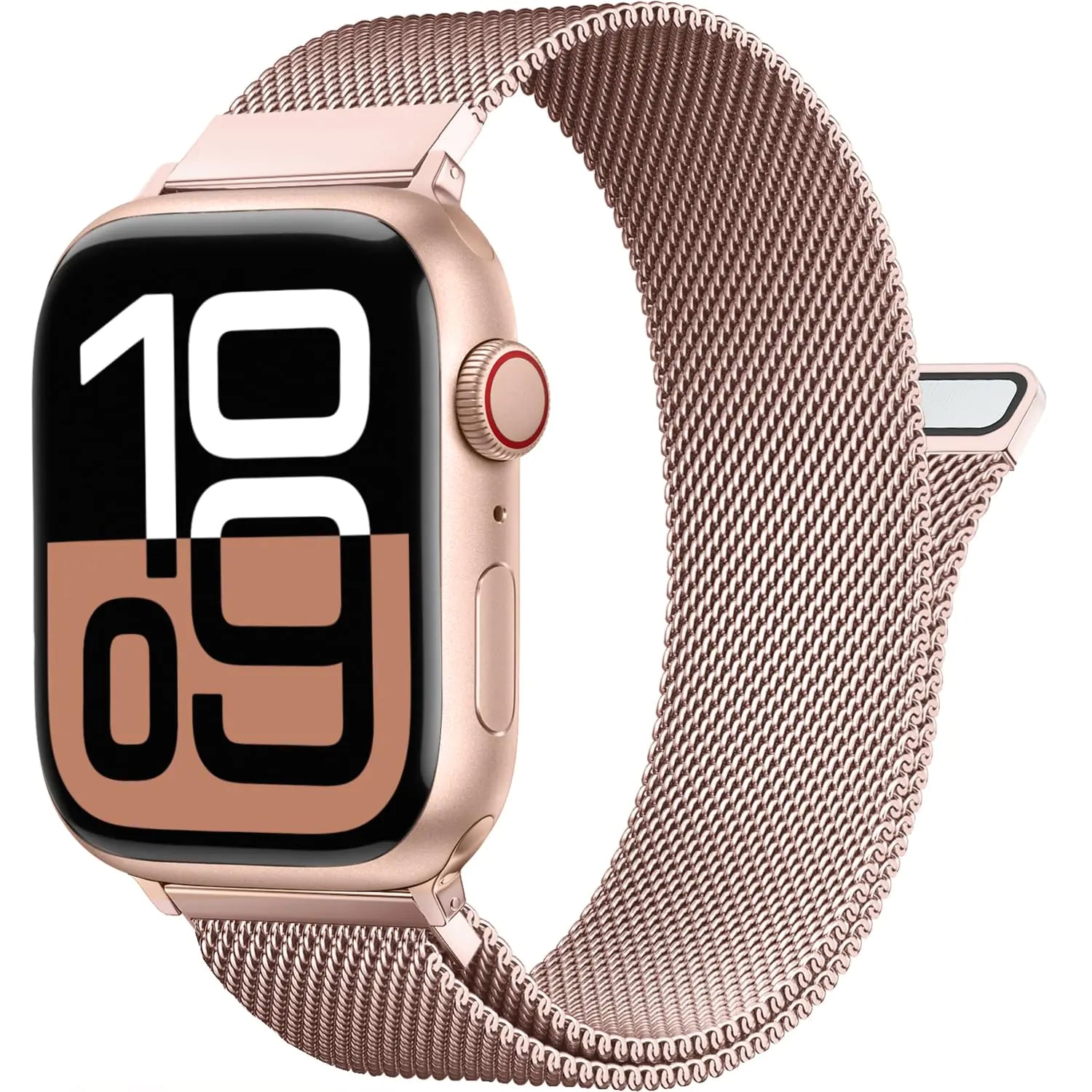 Patented Milanese Loop Compatible with Apple Watch Band 46mm 44mm 45mm 49mm 38mm 40mm 41mm 42mm for Women Men, Magnetic Stainless Steel Clasp for iWatch Bands Series SE 10 9 8 7 6 5 4 3 Ultra 2 1 HejK.com