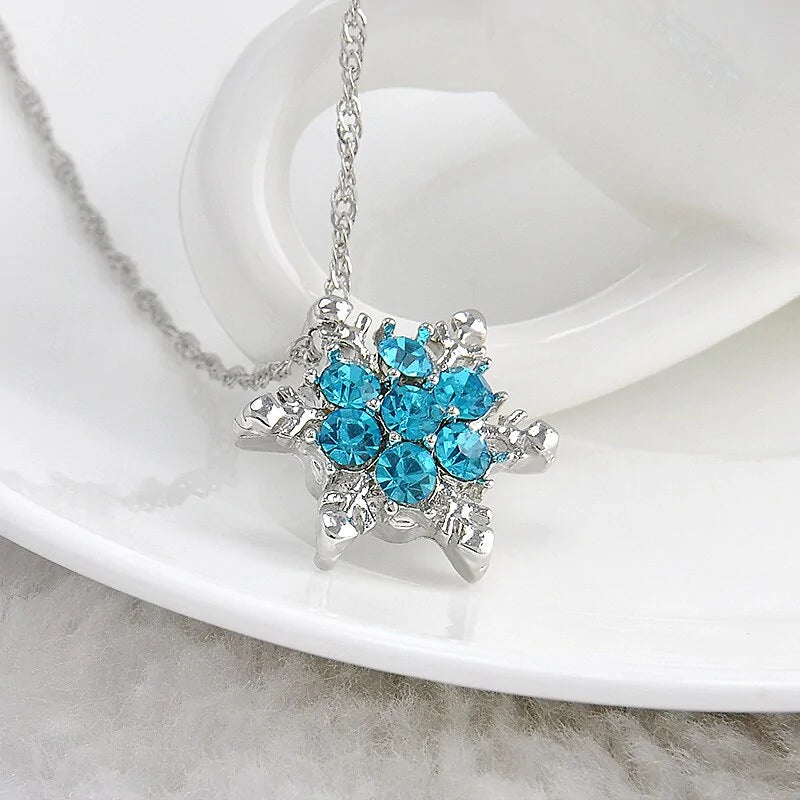 Snowflake Charm Necklace Set WEM Support (www.WEM.support)