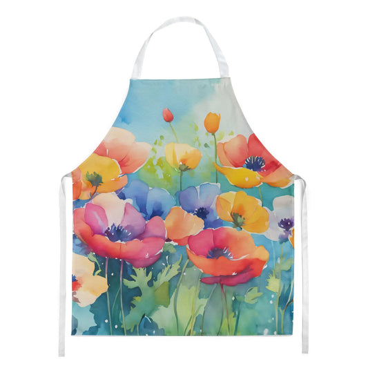 Anemones in Watercolor Apron WEM Support (www.WEM.support)