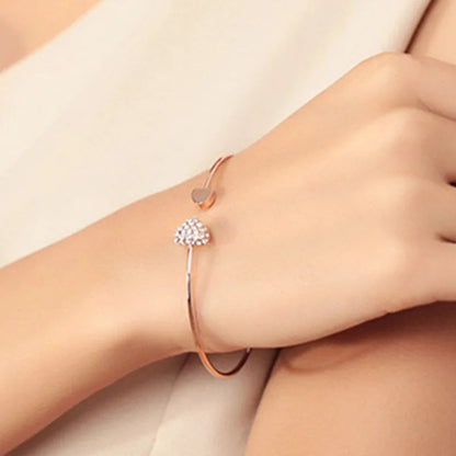 Crystal Double Heart Bracelet WEM Support (www.WEM.support)