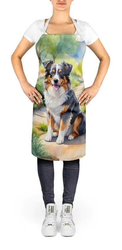 Australian Shepherd Spring Garden Apron WEM Support (www.WEM.support)