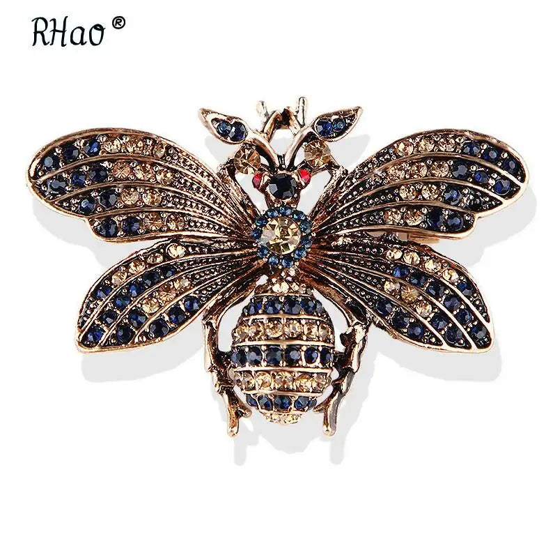 Antique Ornate Queen Bee Brooch WEM Support (www.WEM.support)