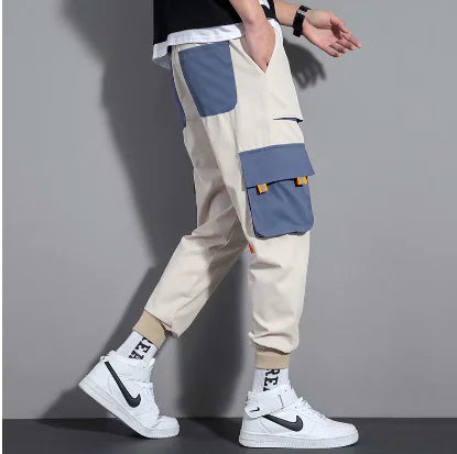 Cargo Color Block Pants with Large Pockets HejK.com Marketplace LLC