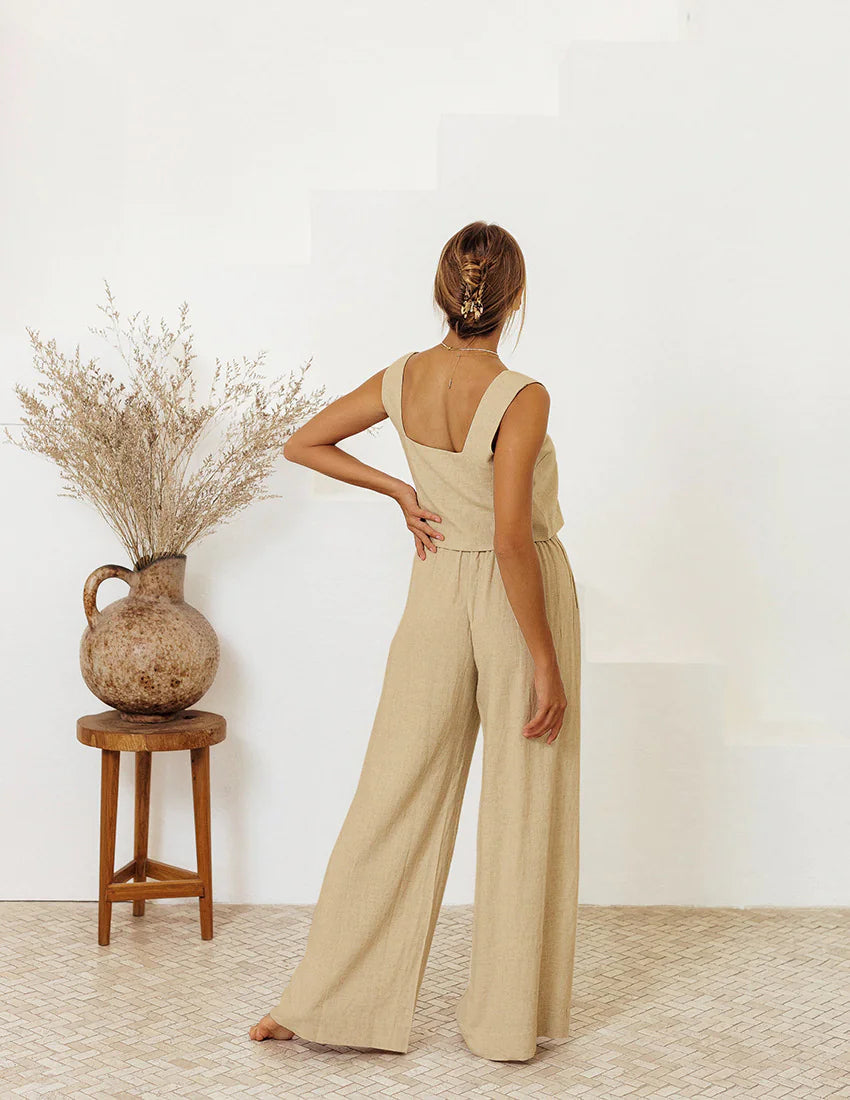 Cotton Linen Vest and Trousers Set WEM Support (www.WEM.support)