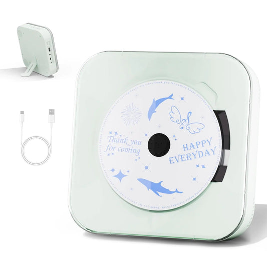 Yintiny Light Green Audio CD Player with Speakers for Home Decor (CD909) - Catch Cards