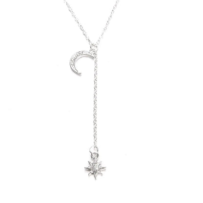 Crystal Moon Star Necklace WEM Support (www.WEM.support)