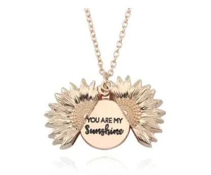 Sunflower Double Lettering Necklace WEM Support (www.WEM.support)