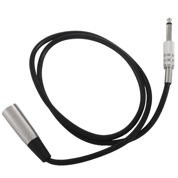 XLR 3-Pin Male To 1/4" Plug TS Microphone Mono Cable Unbalanced Shielded Audio WEM Support (www.WEM.support)