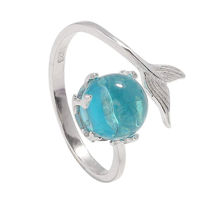 Sterling Silver Mermaid Ring WEM Support (www.WEM.support)