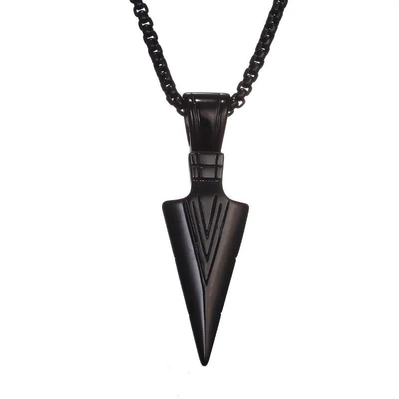 Arrow Head Pendant Long Chain Necklaces WEM Support (www.WEM.support)