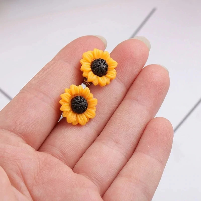 Sunflower (you are my sunshine) Stud Earrings WEM Support (www.WEM.support)