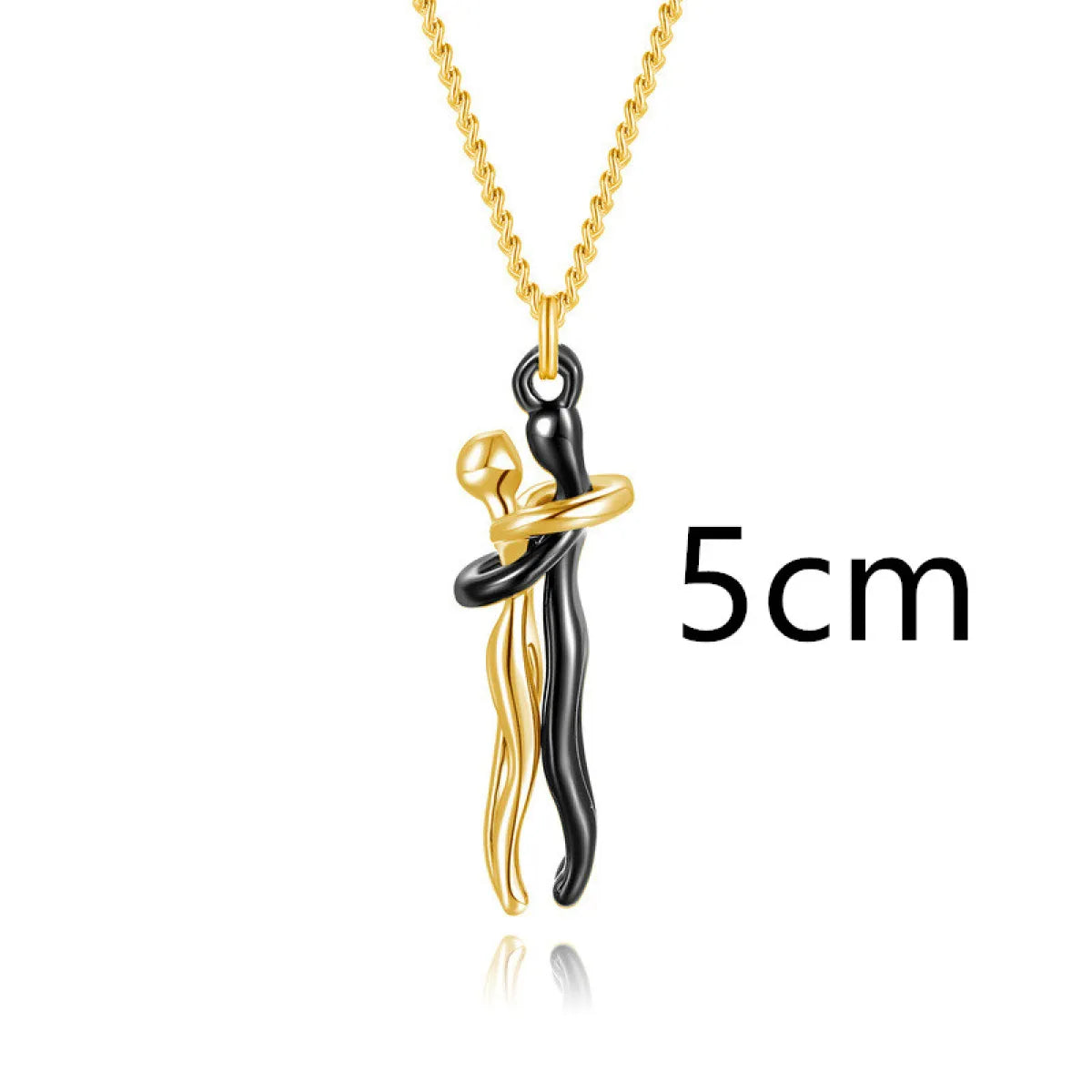 Couple Hugging Pendant Necklace for Women WEM Support (www.WEM.support)