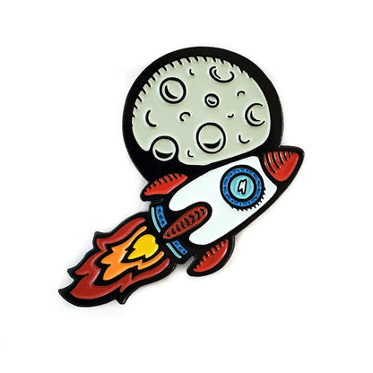 Rocket Ship Fridge Magnet WEM Support (www.WEM.support)
