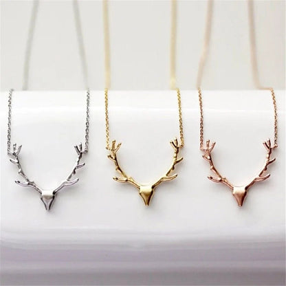 Deer Antlers Pendant Necklace WEM Support (www.WEM.support)
