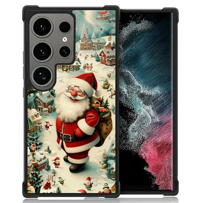 Case Compatible with Samsung Galaxy Z Fold 2 5G Case,Stained Glass Purple Flower Four Airbag Case for Galaxy Z Fold 2 5G,Christmas Drop Protection Case for Samsung Galaxy Z Fold 2 5G