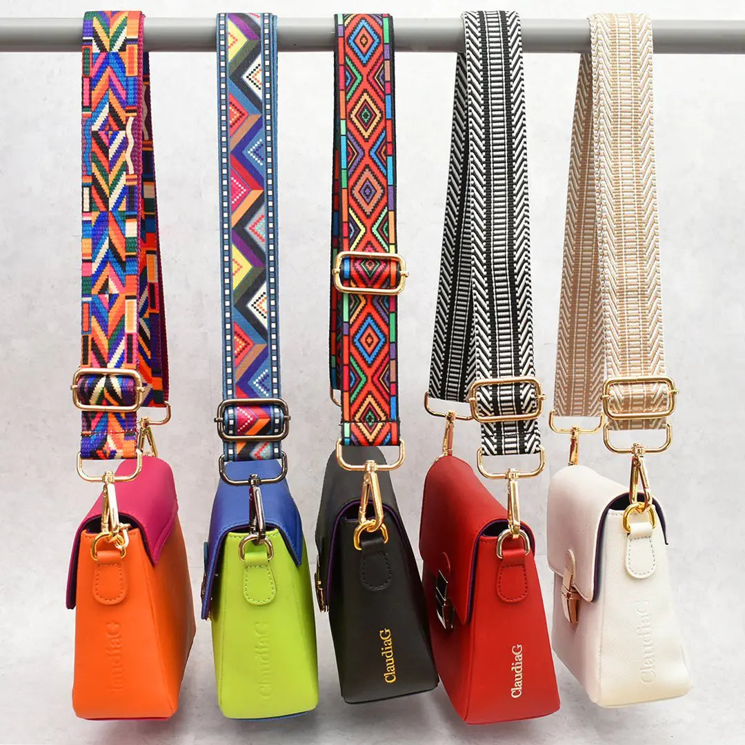 Tiny Leather Handbag -Blue/Lime (Option 1) WEM Support (www.WEM.support)